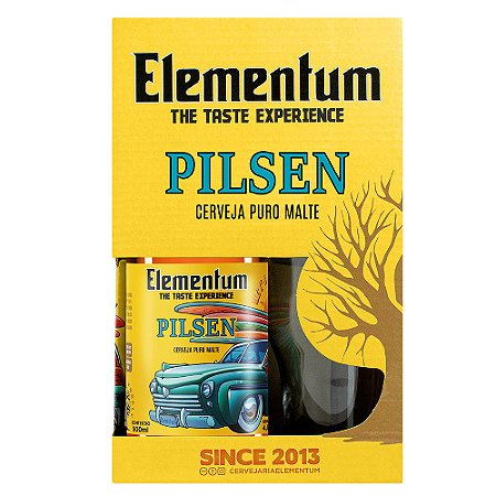 Kit Cerveja Elementum Pilsen 500ml + Copo