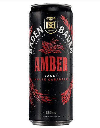 Pack 6un Cerveja Baden Amber Lager Lata 350ml