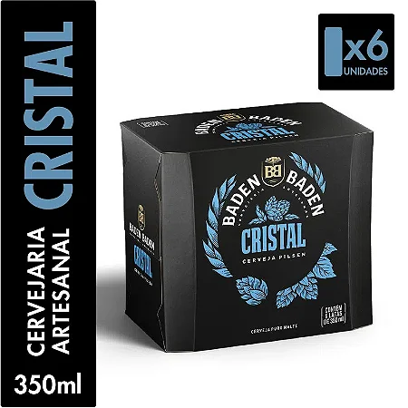 Pack 6un Cerveja Baden Cristal Lata 350ml