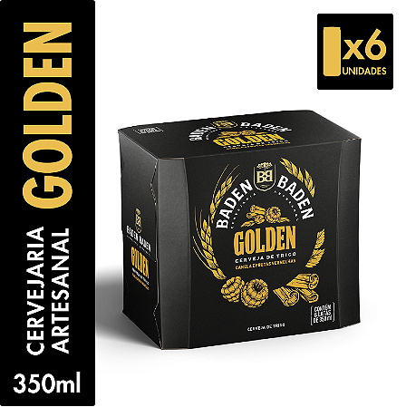 Pack 6un Cerveja Baden Golden Lata 350ml