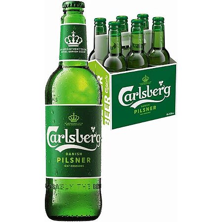 Pack 6un Cerveja Carlsberg Importada Long Neck 330ml