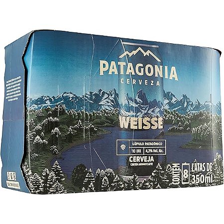 Pack 8un Cerveja Patagonia Weisse Lata 350ml