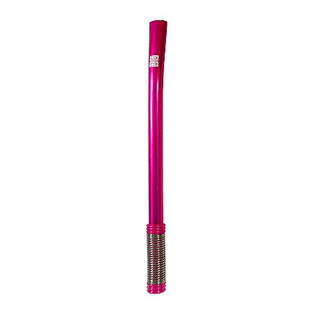 Bomba de Tereré Black Erva Rosa Lisa c/ Mola Externa Alumínio 19cm