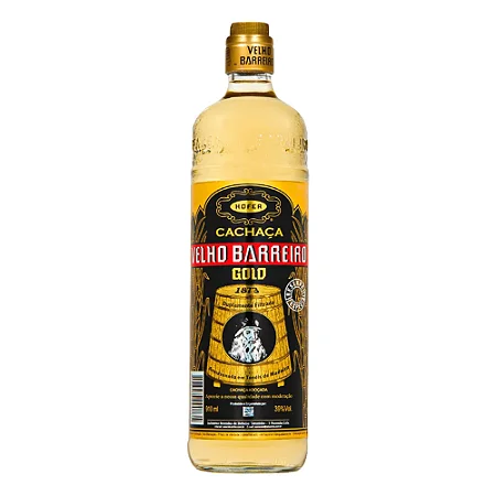 Cachaça Velho Barreiro Gold Vidro 910ml
