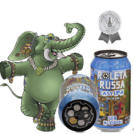Cerveja Roleta Russa Easy Sem Alcool Lata 350ml