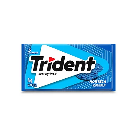 Chiclete Trident Hortela Azul 8g
