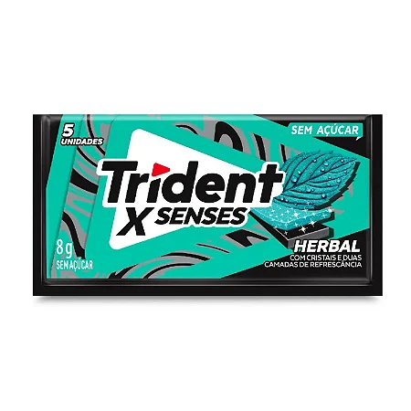 Chiclete Trident X Senses Herbal 8g