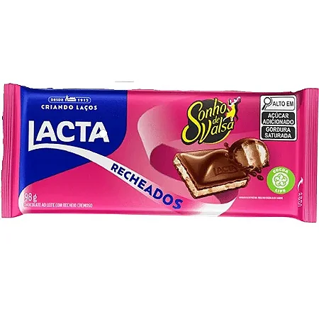 Chocolate Barra Lacta Sonho de Valsa 98g