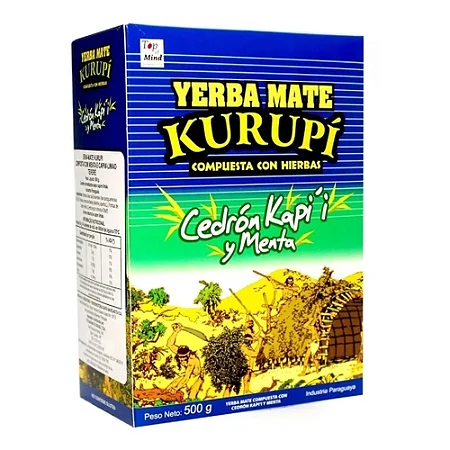 Erva Yerba Mate Kurupi Cedron e Menta 500gr