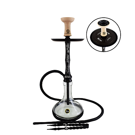 Narguile Kit Alfarid Storm Médio Preto
