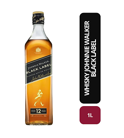 Whisky Johnnie Walker Black Label 12 Anos 1L