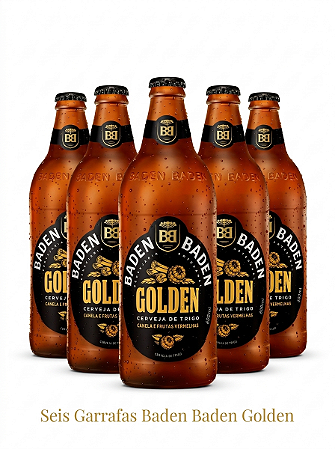 Pack 6un Cerveja Baden  Golden 600ml