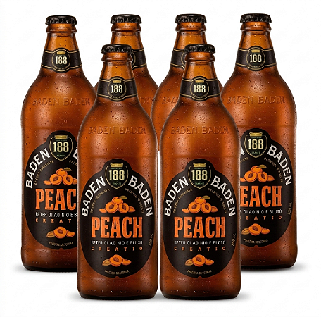 Pack 6un Cerveja Baden Peach  600ml