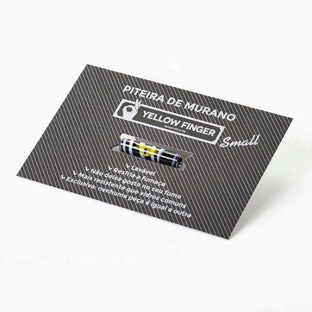 Piteira de Murano Yellow Finger Cores