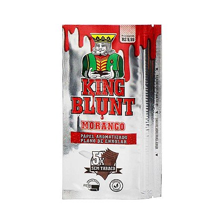 Seda King Blunt Morango King Size 5 Folhas