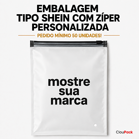 50 unids Saco Ziper Transparente Fosco Personalizado