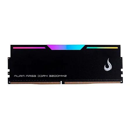 Memória RAM Rise Mode Aura 16GB DDR4 3200MHz CL19 ARGB Preta