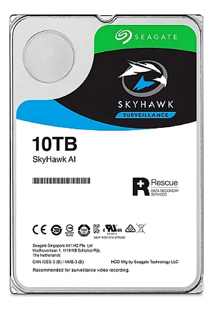 HD Interno Seagate SkyHawk AI 10TB Surveillance 3,5” SATA-ST8000VE001
