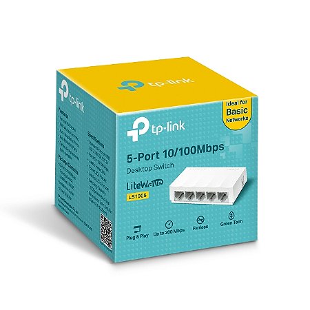 Switch TP-Link LS1005 5 Portas Fast Ethernet 10/100 Mbps