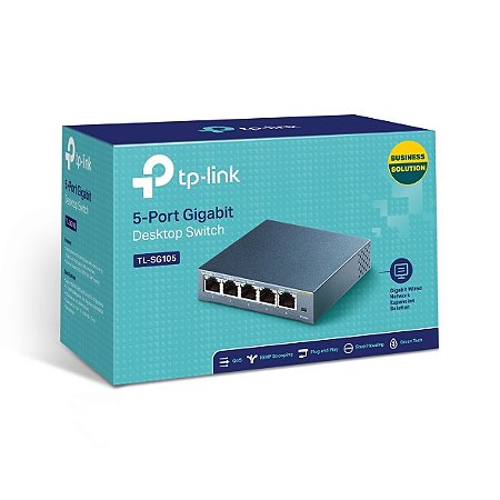 Switch TP-Link TL-SG105 5 Portas Gigabit 10/100/1000 Mbps