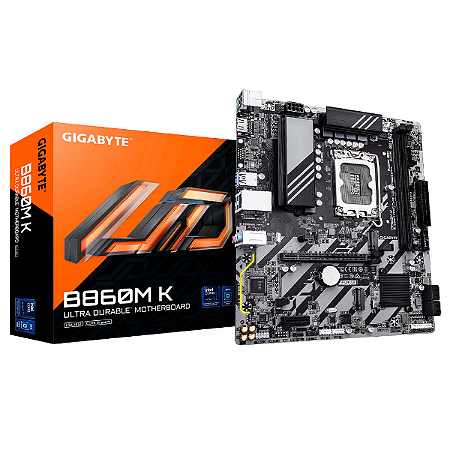 Placa Mãe Gigabyte B860M K 1.0 DDR5 LGA1851 Ultra Processors