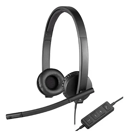 Headset Logitech H570e 981-000574 USB Estéreo com Microfone