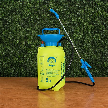 Pulverizador Borrifador 5 Litros Com Compressão Prévia Jato Regulável Manual Jardim