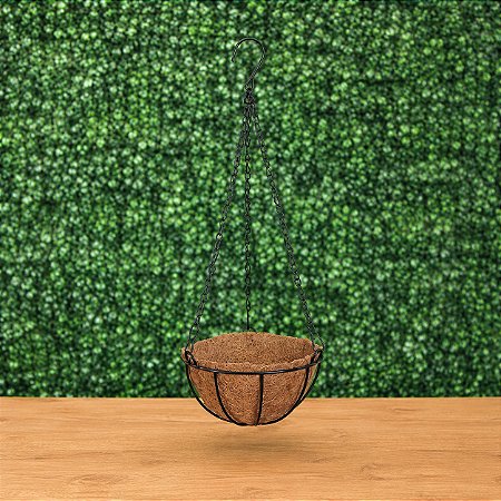 Vaso Pendurar Com Pendente De Ferro Decoração Fibra Coco 20cm Vaso Para Colocar Plantinhas