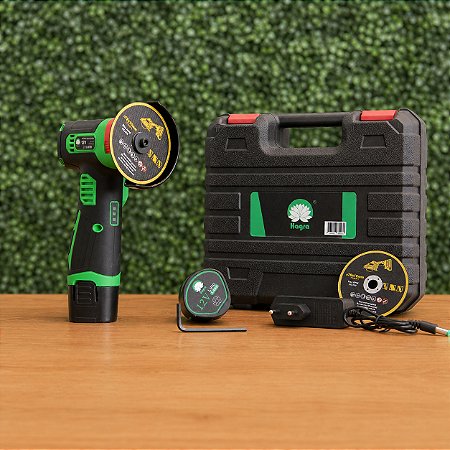 Mini Esmerilhadeira Lixadeira Elétrica Sem Fio Bivolt 110v/220v 2 Baterias 12V Com Maleta