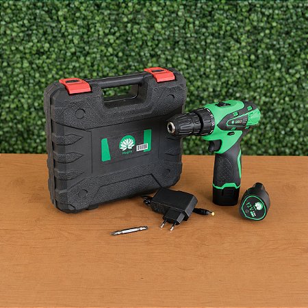 Parafusadeira Furadeira 12V 2 Baterias Sem Fio Com Maleta Bivolt 110V/220V 2 Velocidades