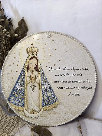 Placa Decorativa Nossa Senhora Aparecida – Edição Especial Premium (20x20cm)