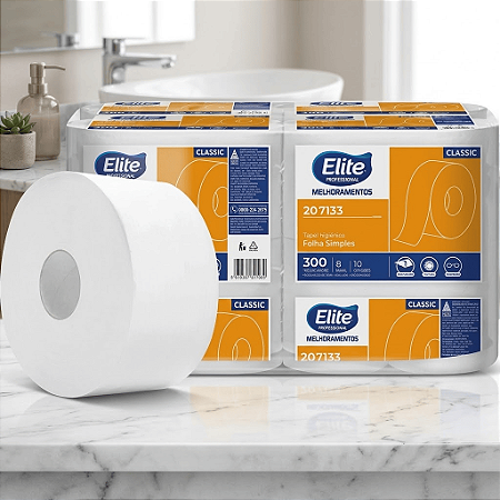 Papel Higiênico em Rolo Classic Elite Profissional