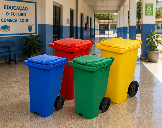 Contentor de Lixo com Rodas 120 Litros