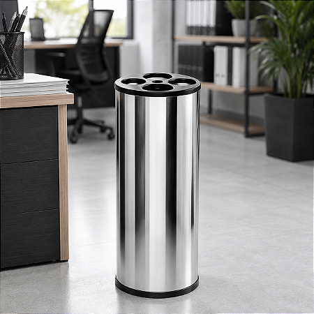 Lixeira em Aço Inox para Copos (Água/Café)
