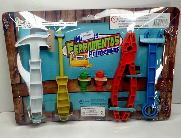 Kit de Ferramentas Infantil - Minhas Primeiras Ferramentas - Injeto Plastic - Ref.04