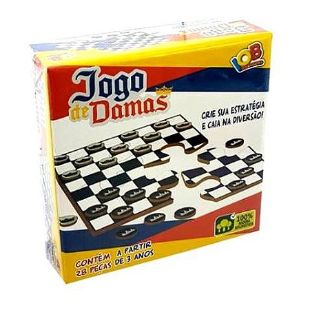 Jogo de Damas Adaptado- Jogo em madeira desafio e raciocínio