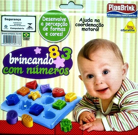 Brinquedo Educativo para bebes - Brincando com Numeros Baby - Plasbrink - 0778