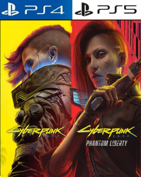 Conjunto Cyberpunk 2077 e Phantom Liberty PS4 & PS5