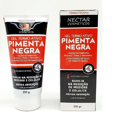 Gel Pimenta Negra Néctar Cosméticos 200g