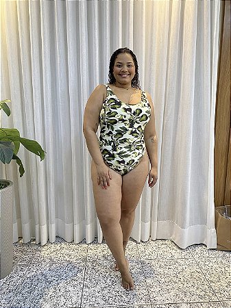 Maiô Maryssil fio-duplo Estampado