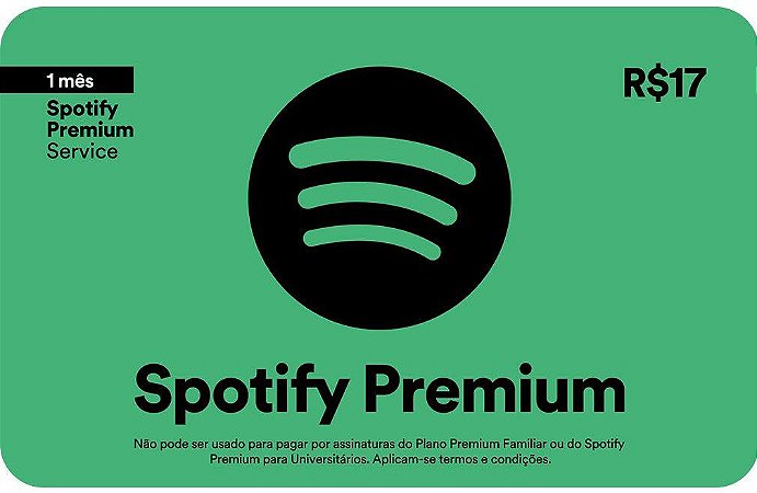 Spotify Premium - Cartão-Presente: 1 mês