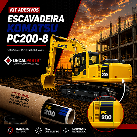Kit Adesivo Komatsu PC200-8