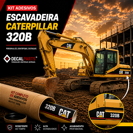 Kit Adesivo Caterpillar 320B Completo