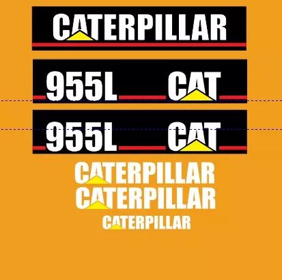 Kit Adesivo Decalque Caterpillar 955L