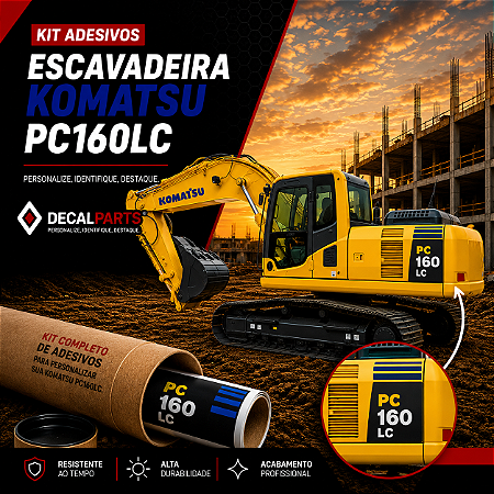 Kit Adesivo Komatsu PC160LC Completo