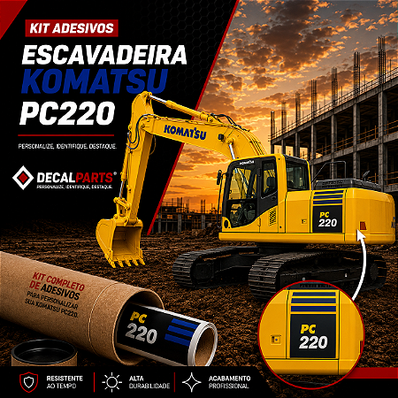 Kit Adesivo Komatsu PC220 Completo