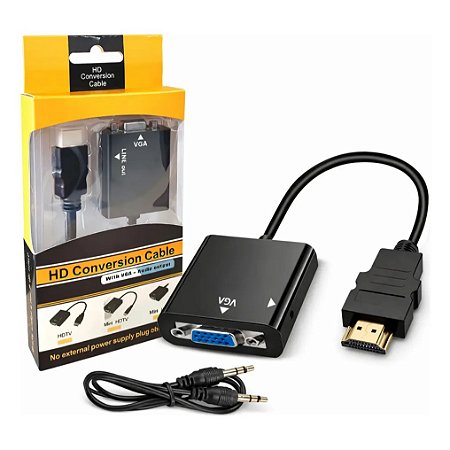 Adaptador Conversor Hdmi Para Vga Lehmox Ley-01