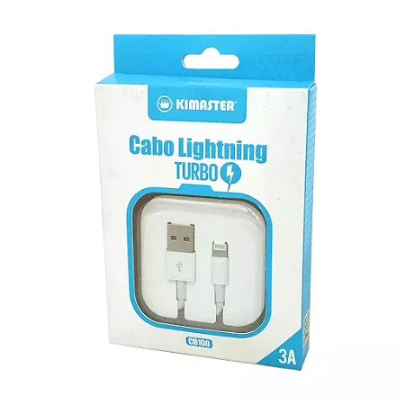 Cabo Iphone Usb 3A Cx Acrilica - Kimaster Cb100