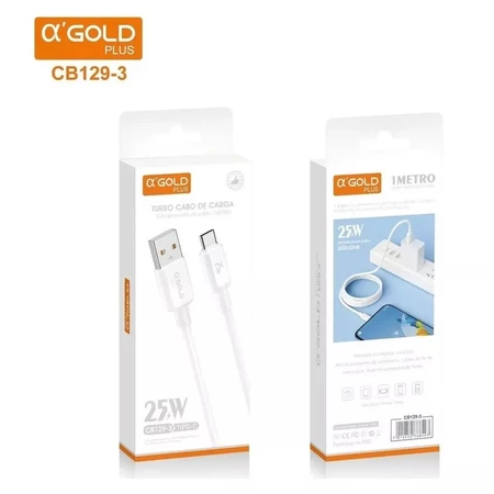 Cabo Tipo C Usb Agold 25W 1M Cb129-3