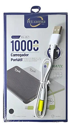 Carregador Portatil 10.000Mah Atomo Mo-951